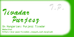 tivadar purjesz business card